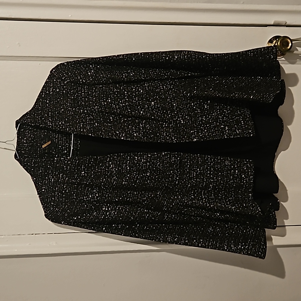 Size 8 Donna Karan Brown Tweed Dove tail Blazer